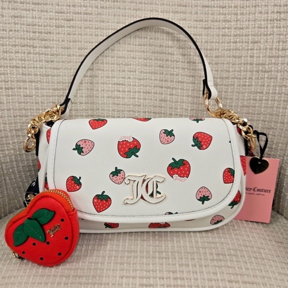 Juicy Couture Handbags - Juicy Couture White Bag with Strawberry Design NWT